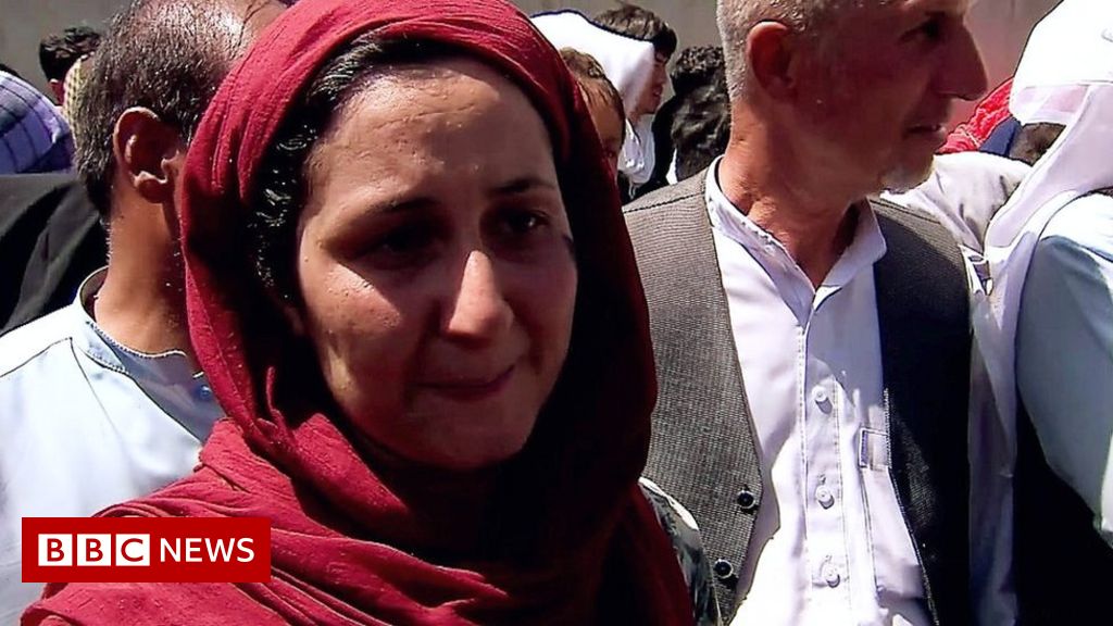 Tears on the tarmac as Afghan journalist speaks to BBC