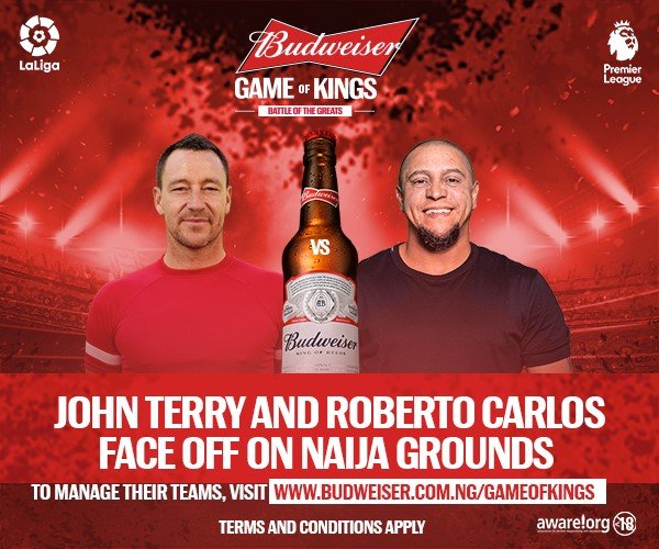 Budweiser Game of Kings Team Managers eager to coach John Terry, Roberto Carlos