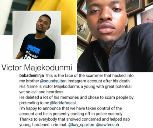 Man arrested for hacking Sound Sultan’s IG, impersonating wife after his death