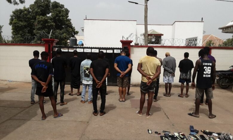 EFCC arrests 17 ‘Yahoo boys’ in Benue capital Makurdi
