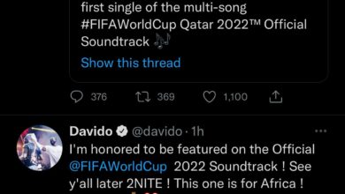 Davido features on 2022 FIFA World Cup soundtrack