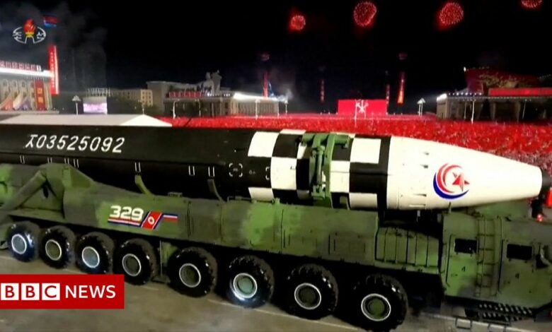 North Korea: Banned missiles showcased in military parade