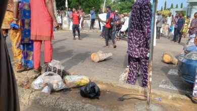 ASUU strike: Students protest, block UI-Mokola road in Ibadan [PHOTOS]