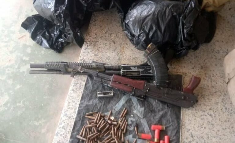 25-year-old suspect caught with firearms, ammunition, body bags in Ondo [Photos].