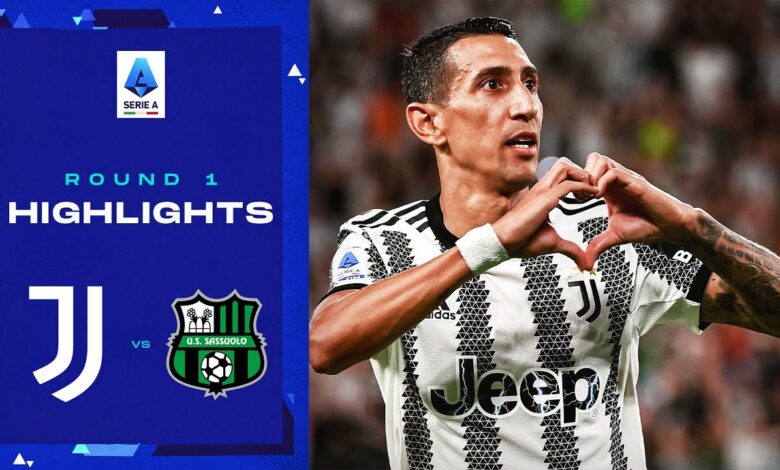 Juventus 3-0 Sassuolo | Goals and Highlights: Round 1 | Serie A 2022/23