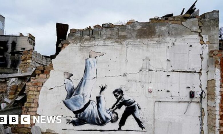 Banksy uses Ukraine as a canvas