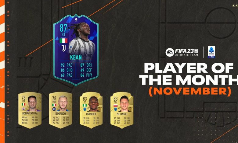 Moise Kean | Player of the Month: November 2022 | Serie A 2022/23